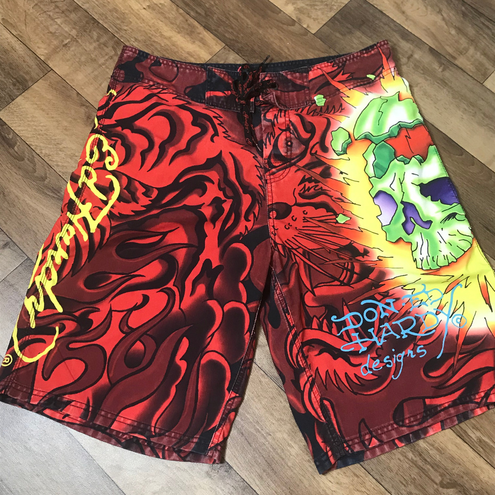 Ed Hardy by Christian Audigier Mens Board Shorts